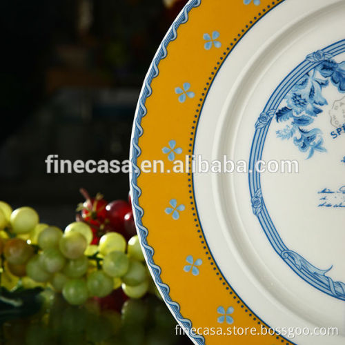 10.5 Inches Elegant Fine New Bone China Wholesale Ceramic White Dinner Plate of New Classic